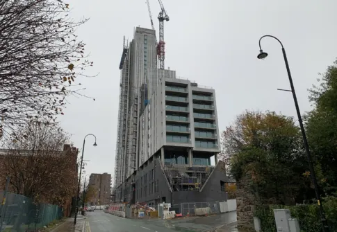 Luxury apartment tower in Manchester city centre